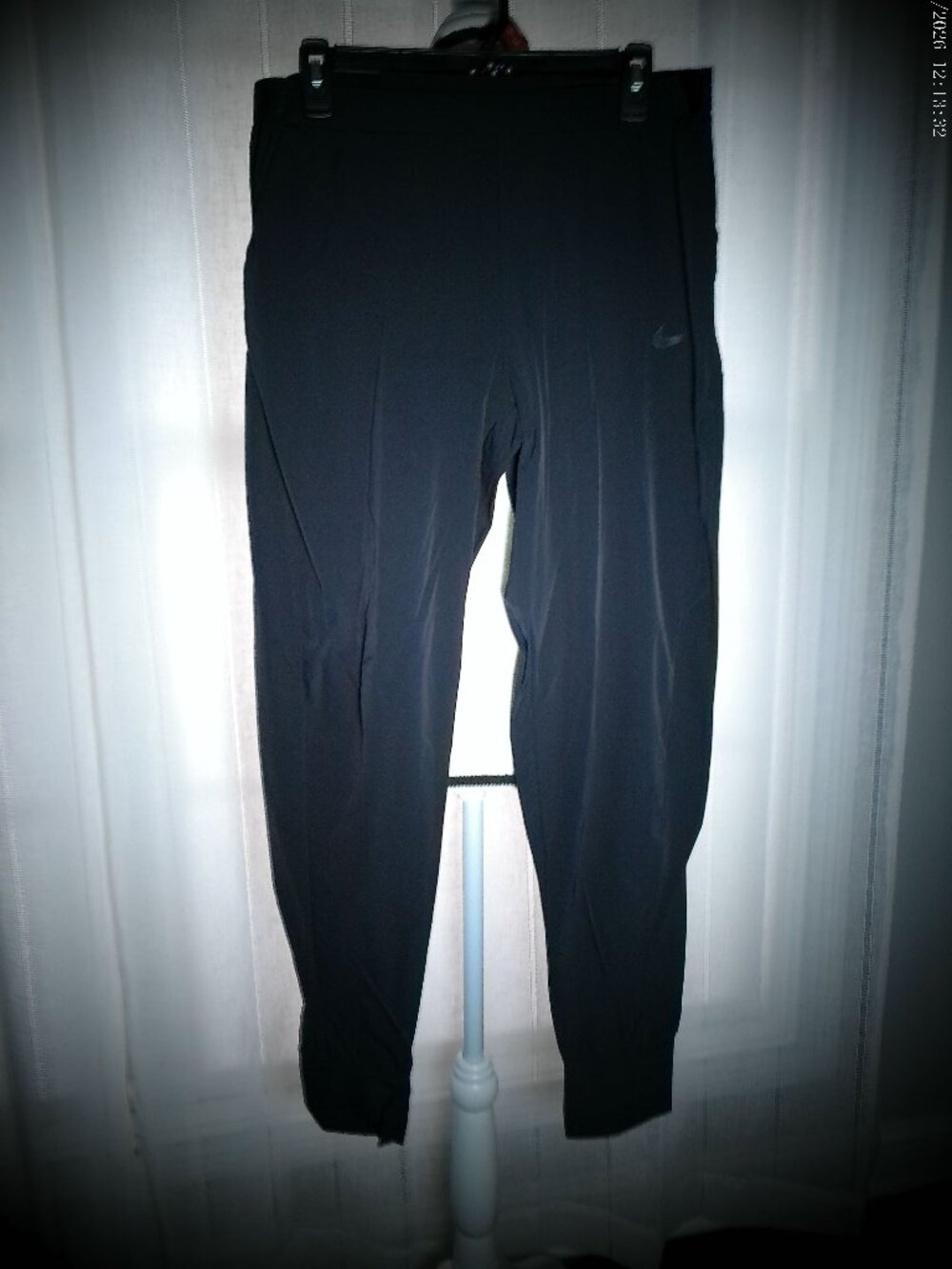 NIKE DRI-FIT Men's Pull-On Nylon Joggers w/Side Pockets Black NWOT L